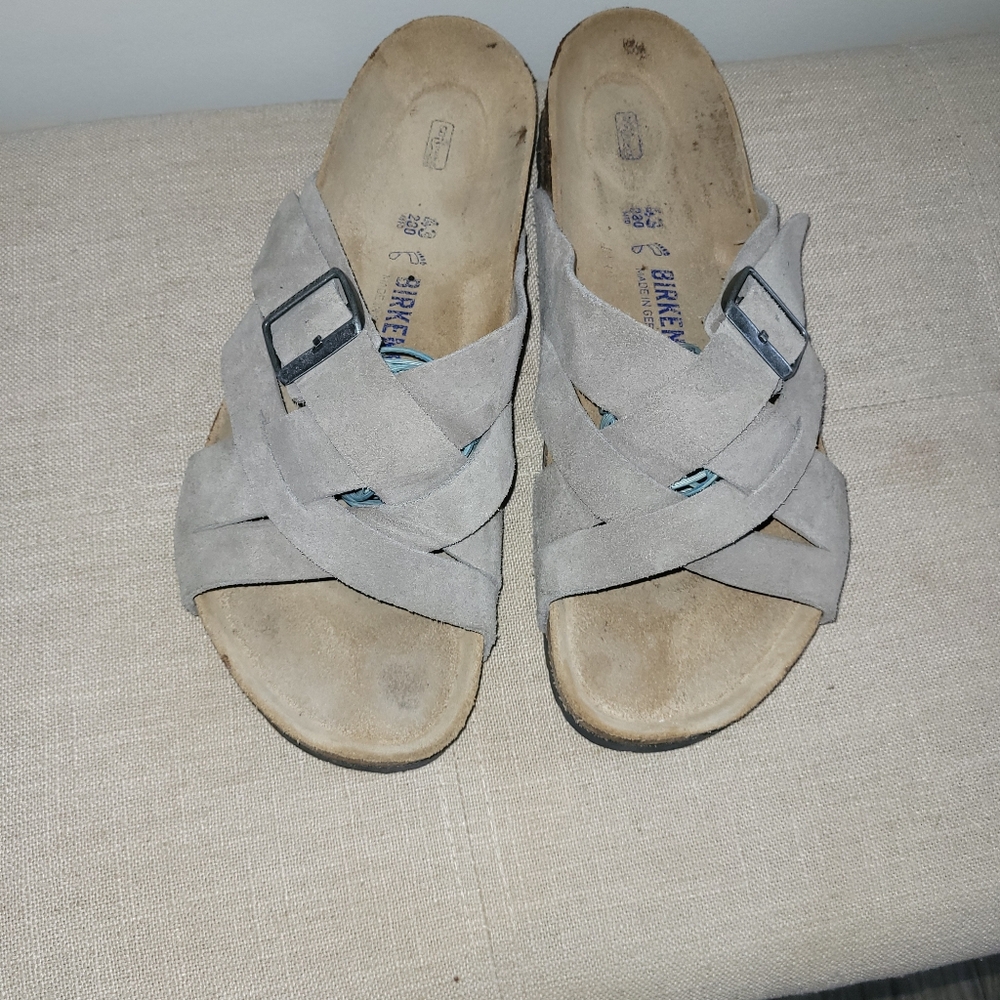 Birkenstock Size 43  Men's Sandals in Light Gray. Used Like New